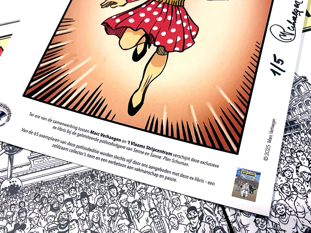 Senn & Sanne Ex-Libris voor 't Vlaams Stripcentrum